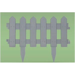 Afbeelding van Bloembedafscheiding Tuinrand Gazonrand Tuinafzetting – Grijs – 40 × 30 Cm – Kunststof Steekrand –