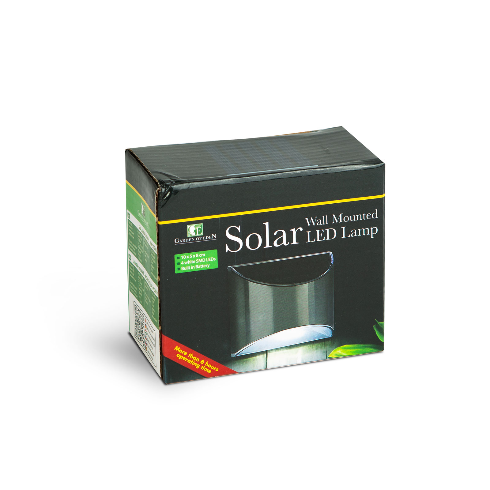 Afbeelding van Solar Wandlamp Met 4 SMD LEDs – Solar LED Buitenlamp Met Koel Wit Licht – Energiezuinige Wandverlichting