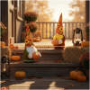 Afbeelding van Herfstdecoratie – Scandinavische Gnoom Met Pompoen – Herfst & Halloween – Textiel Decoratie – 35