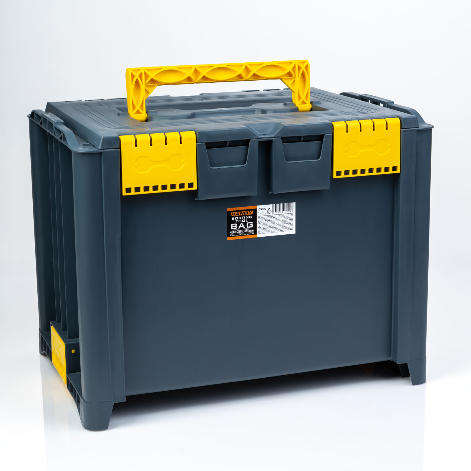 Afbeelding van Sorteerbare Stapelbare Gereedschapskoffer “L” – Koppelbare Kunststof Toolbox Met Hoge Inhoud – Met