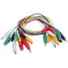 Afbeelding van Set van 10 mini krokodillenklemmen met 37 cm kabel - diverse kleuren jumper leads voor elektrische