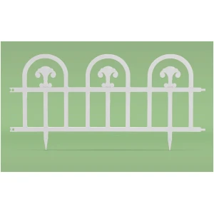 Afbeelding van Bloembedafscheiding Tuinrand Gazonrand Tuinafzetting – Wit – 60 × 30 cm – Kunststof Steekrand –