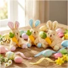Afbeelding van Textieldecoratie - konijn - 15 cm - 3 soorten 1 Stuks [11582] - 01 11582 web