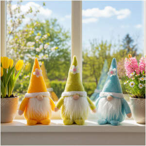 Afbeelding van Textieldecoratie - kabouter - 20 x 11 x 9 cm - 3 soorten 1 Stuks [11585] - 01 11585 web