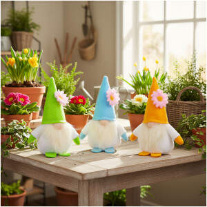 Afbeelding van Textieldecoratie - kabouter - 15 cm - 3 soorten 1 Stuks [11586] - 01 11586 web