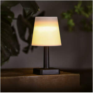 Afbeelding van Tafellamp op zonne-energie – wit – warmwitte LED – kunststof – 23 x 12 cm 1 Stuks [13006] - 01 13006