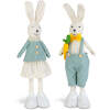 Afbeelding van Textieldecoratie - konijn - 50 x 17 x 8 cm - 2 soorten 1 Stuks [11580] - 02 11580 web