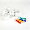Afbeelding van Paaseieren om te beschilderen met 4 stiften - 6 witte eieren - 6 cm 1 Stuks [57994A] - 02 57994A web