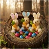 Afbeelding van Textieldecoratie - konijn - 15 cm - 3 soorten 1 Stuks [11582] - 03 11582 web
