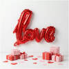 Afbeelding van Ballon - met opschrift "LOVE" - metallic bordeauxrood, folie - 55 cm 1 Stuks [56100] - 03 56100 web