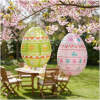 Afbeelding van Paasdecoratie - papieren lantaarn - ei - groen, roze - Ø30 cm 1 Stuks [57990] - 03 57990 web