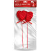 Afbeelding van Plakhartjes set - rood pluche, schuim - 28 cm - 2 stuks / verpakking 1 Stuks [56098] - 04 56098 web