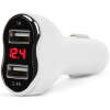 Afbeelding van Autolader sigarettenaansteker - 2x USB (2,4A + 1A) met voltmeter & ampèremeter - LED-display - 12-24V -