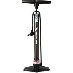 Afbeelding van Hand Fietspomp 50cm - Zwart - Tot 120 PSI met Drukmeter - Robuust & Universeel - Geschikt voor MTB,