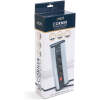 Afbeelding van Hoekstekkerdoos met schakelaar, 3 x 250V/16A stopcontacten + 2 x USB 2,1A, aluminium behuizing, kinderveilig,