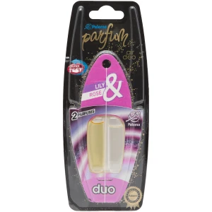 Afbeelding van Auto Luchtverfrisser Duo – Roos & Lelie Geur – 2 x 3 ml Parfum – Werkt tot 6 Weken – Langdurige