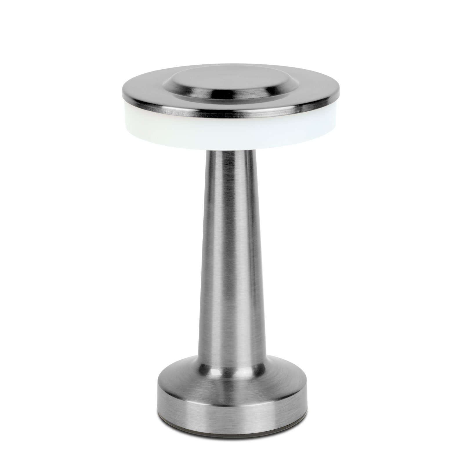 Afbeelding van Tafellamp 'London' Zilver Metaal 20,5 cm – Dimbaar – 3 Lichtkleuren (Warm/Neutraal/Koel Wit)