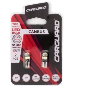 Afbeelding van 2x Auto Car LED T10 (W5W) 150 lm 6000K 3W can-bus - 50.000 uur levensduur, helder wit licht, 3 jaar garantie