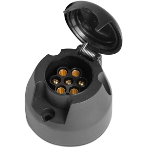 Afbeelding van Aanhanger Stekkerdoos contactdoos - 7-polig - 12V - ISO 1724 - Met veerafsluitklep - Schroefaansluiting -