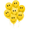 Afbeelding van Ballonnenset - 12-delig - Geel met Zwart Smiley Design - Party Decoratie voor Verjaardag, Feest of