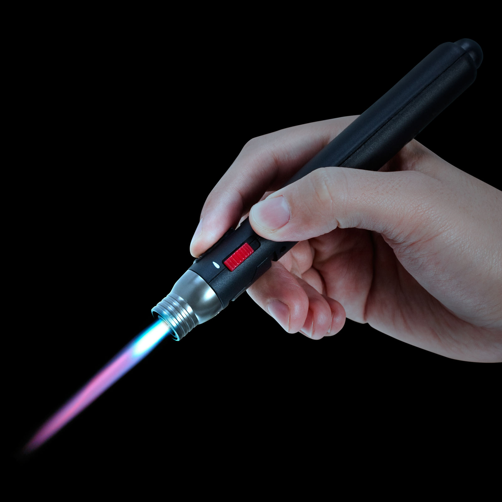 Afbeelding van Professionele Gas Soldeerbout - Navulbaar - Normale of Jetvlam - Met Opklapbare Steun en Piëzo Ontsteking