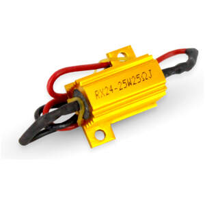 Afbeelding van LED Weerstand Auto 12V 25W 25 Ohm - Canbus Foutcode Preventie - Met Koelribben & Metalen Behuizing -