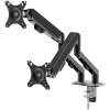 Afbeelding van Dubbele LCD monitorarm - telescopisch, tafelbevestiging - geschikt voor 2 monitors tot 30” - max. 9 kg per