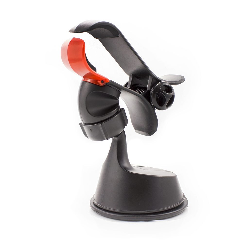 Afbeelding van Telefoonhouder auto - Klem met zuignap Ø70 mm - 360° draaibaar - Geschikt voor 6-7" telefoons of