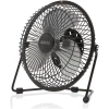Afbeelding van USB Mini Ventilator - Zwarte Bureauventilator Met 180° Draaibare Kop - 18 cm Diameter - Roestvrijstalen
