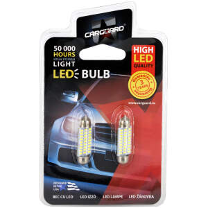 Afbeelding van 2x LED Autolamp Sofit 10x39mm - 189 Lumen 6000K - 27x SMD 1,5W 12V Canbus - Lange Levensduur - Helder Wit