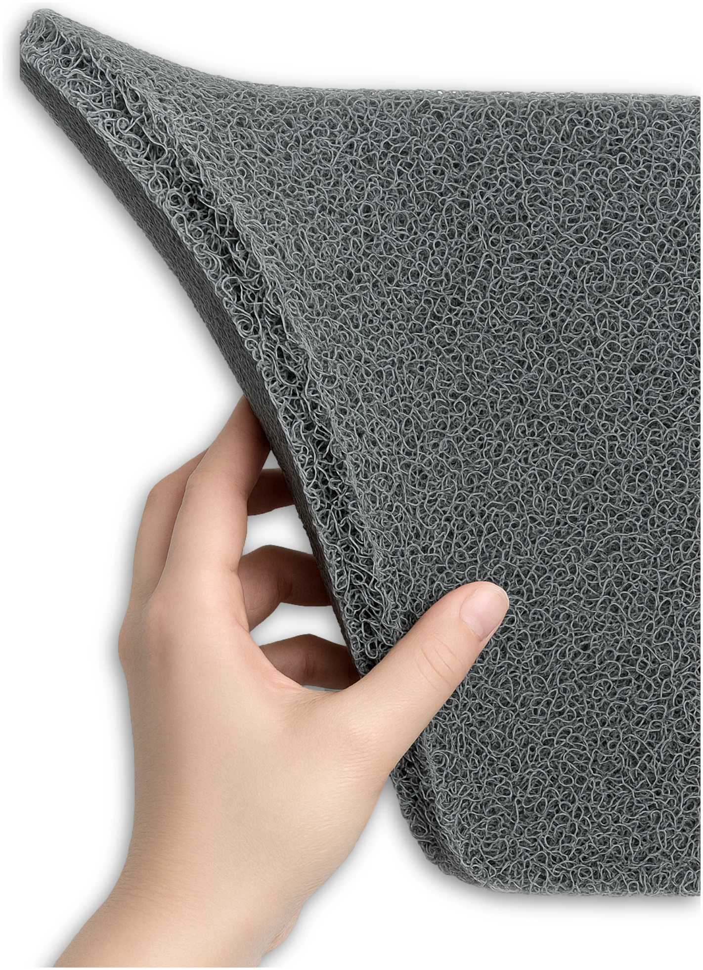Afbeelding van HSXL - Antislipmat Douche Zacht & Waterdoorlatend - 60x60CM - Incl. Netspons - Antislip Douchemat Grijs