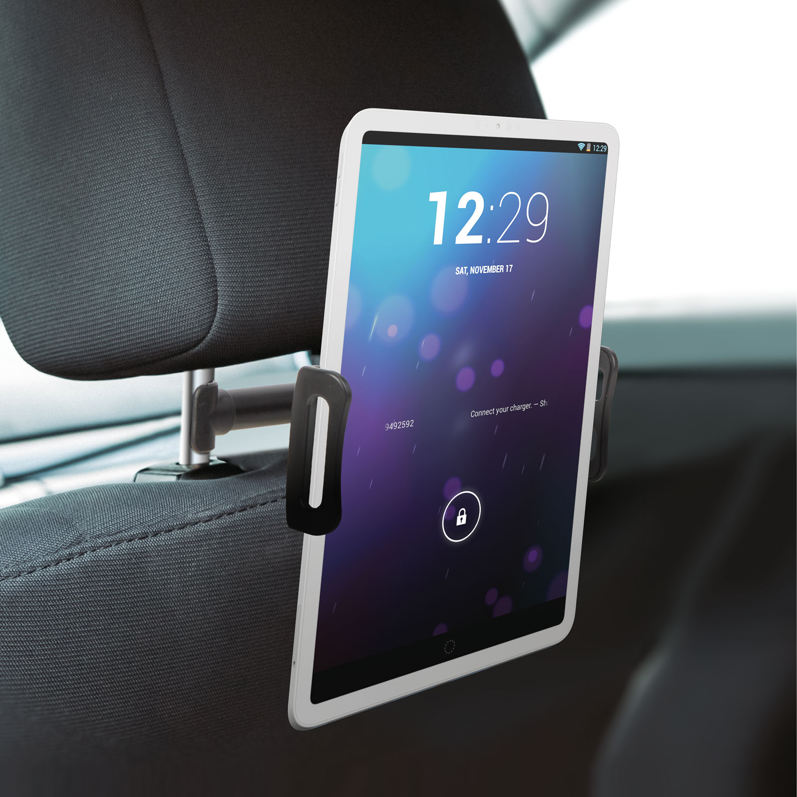 Afbeelding van Universele tablethouder voor autostoel-hoofdsteun - Geschikt voor tablets van 7-10″ (13-20 cm breed) -