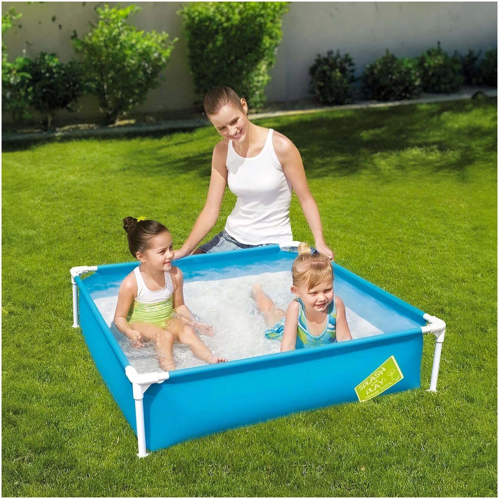 Afbeelding van Bestway Vierkant Kinderzwembad met Stijve Wanden - 122 x 122 x 30,5 cm - 365L - UV-bestendig - Incl.