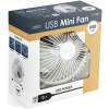 Afbeelding van USB Mini Ventilator - Bureauventilator Met 180° Draaibare Kop - 18 cm Diameter - Roestvrijstalen Bladen