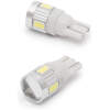 Afbeelding van 2x LED Autolamp T10 - 180 Lumen 6000K - 5x CREE Chip 2,5W 12V - Lange Levensduur 50.000u - Helder Wit Licht