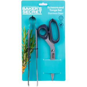 Afbeelding van Baker’s Secret RVS Tang & Keukenschaar Set – Vaatwasserbestendig – BPA-vrij [DA00972] - 69ab 637c