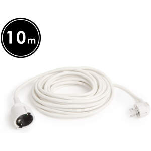Afbeelding van Verlengsnoer - 10 m - Wit - Schuko CEE 7/4 Stopcontact - Stekker CEE 7/7 - H05VV-F 3×1,5 mm² - 10/16 A -