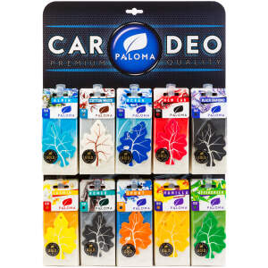 Afbeelding van Paloma Gold Auto Luchtverfrisser Set – 60 Stuks – Diverse Geuren – Min. 2 Weken Geur – Assortiment