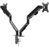 Afbeelding van Dubbele LCD monitorarm - telescopisch, tafelbevestiging - geschikt voor 2 monitors tot 30” - max. 9 kg per