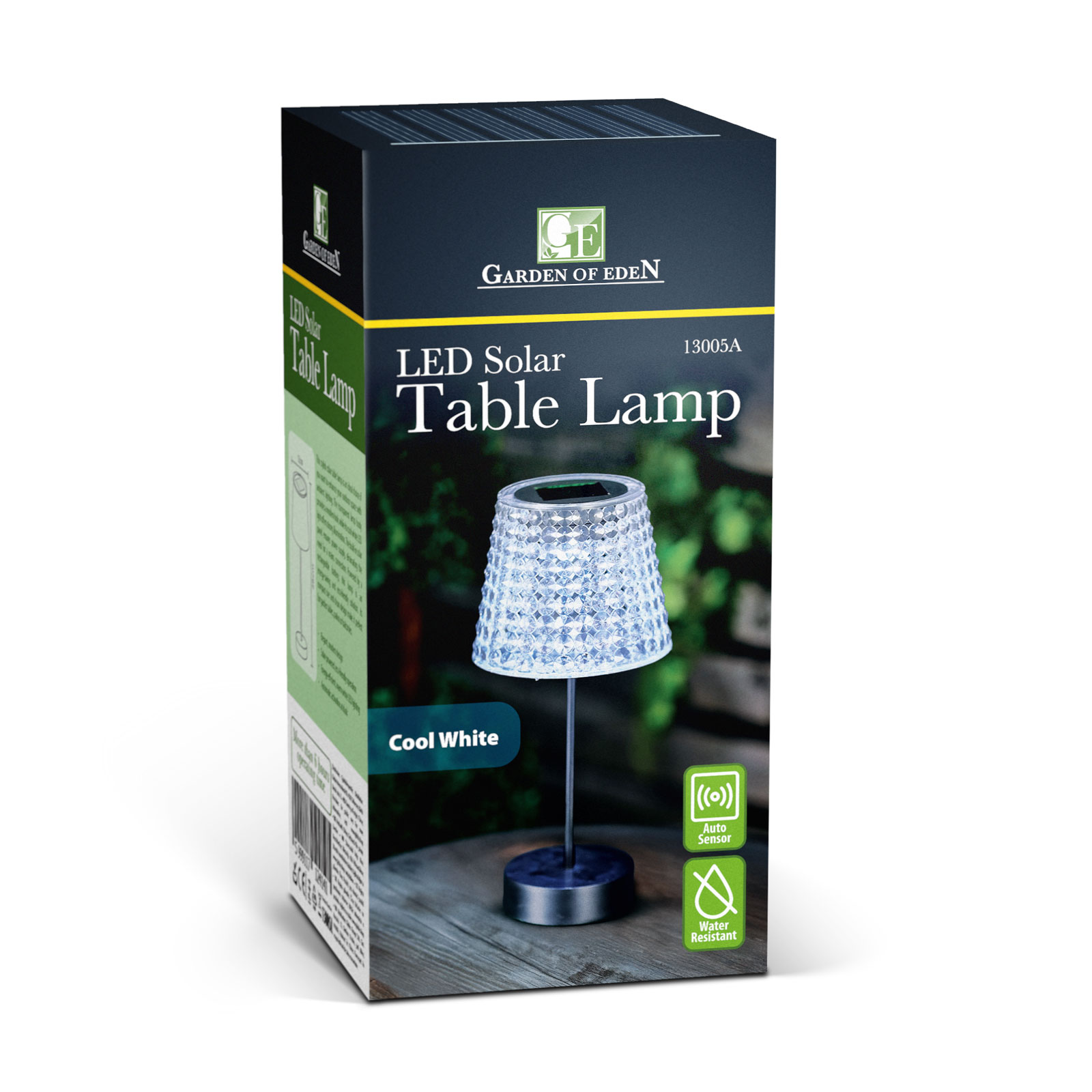 Afbeelding van Solar Tafellamp Buiten op Zonne-Energie Ø12 x 26 cm – Transparant – Koel Wit LED – IP44 – Draadloos