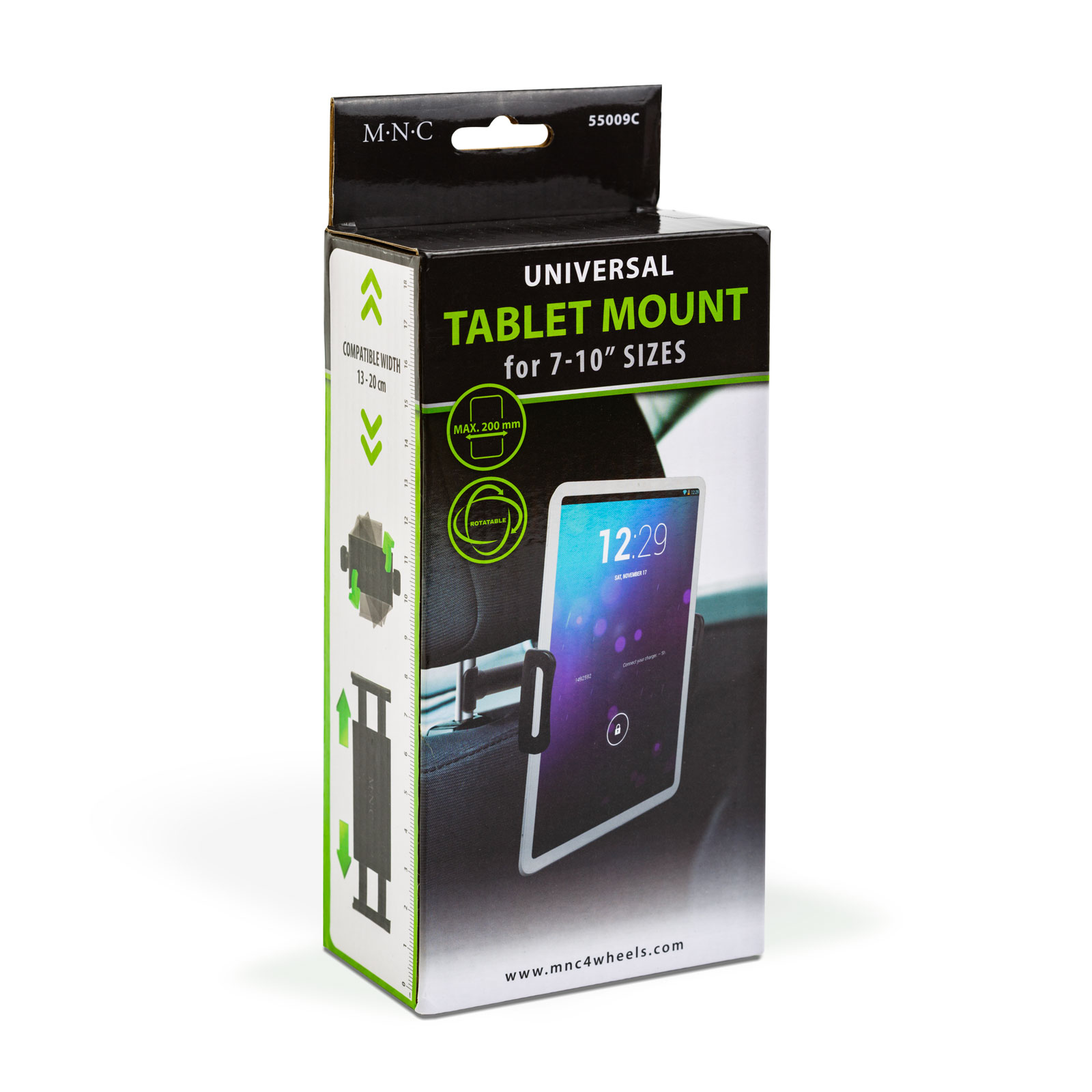 Afbeelding van Universele tablethouder voor autostoel-hoofdsteun - Geschikt voor tablets van 7-10″ (13-20 cm breed) -