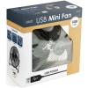 Afbeelding van USB Mini Ventilator - Zwarte Bureauventilator Met 180° Draaibare Kop - 18 cm Diameter - Roestvrijstalen