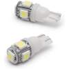 Afbeelding van 10x LED Autolamp T10 - 90 Lumen 6000K - 5x SMD 1,25W 12V - Lange Levensduur 50.000u - Helder Wit Licht 10
