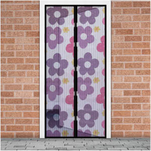 Afbeelding van Hor Gordijn voor Deuren - Magnetisch Sluitend - 100×210 cm - Zelfklevend met Klittenband - UV-bestendig -