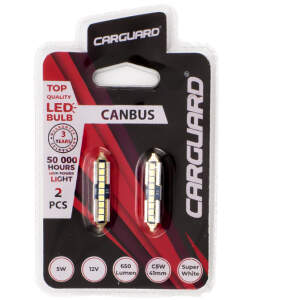 Afbeelding van 2x LED Autolamp Sofit 41mm Canbus - 650 Lumen 6000K - 9x SMD 5W 12V - Lange Levensduur 50.000u - Set van 2 -