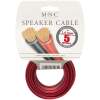 Afbeelding van Speakerkabel 2x 1,0 mm² OFC – 5 Meter – Transparant Rood/Zwart – Audio Kabel voor Speakers &