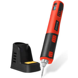 Afbeelding van Draadloze Soldeerbout Met Type-C Snellader - LED Werklicht - Inclusief Reinigingsspons en Standaard [28026] -