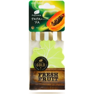 Afbeelding van Paloma Gold Fresh Fruit Papaya Luchtverfrisser Auto – Hangend – Langdurige Geur Min. 2 Weken – Auto