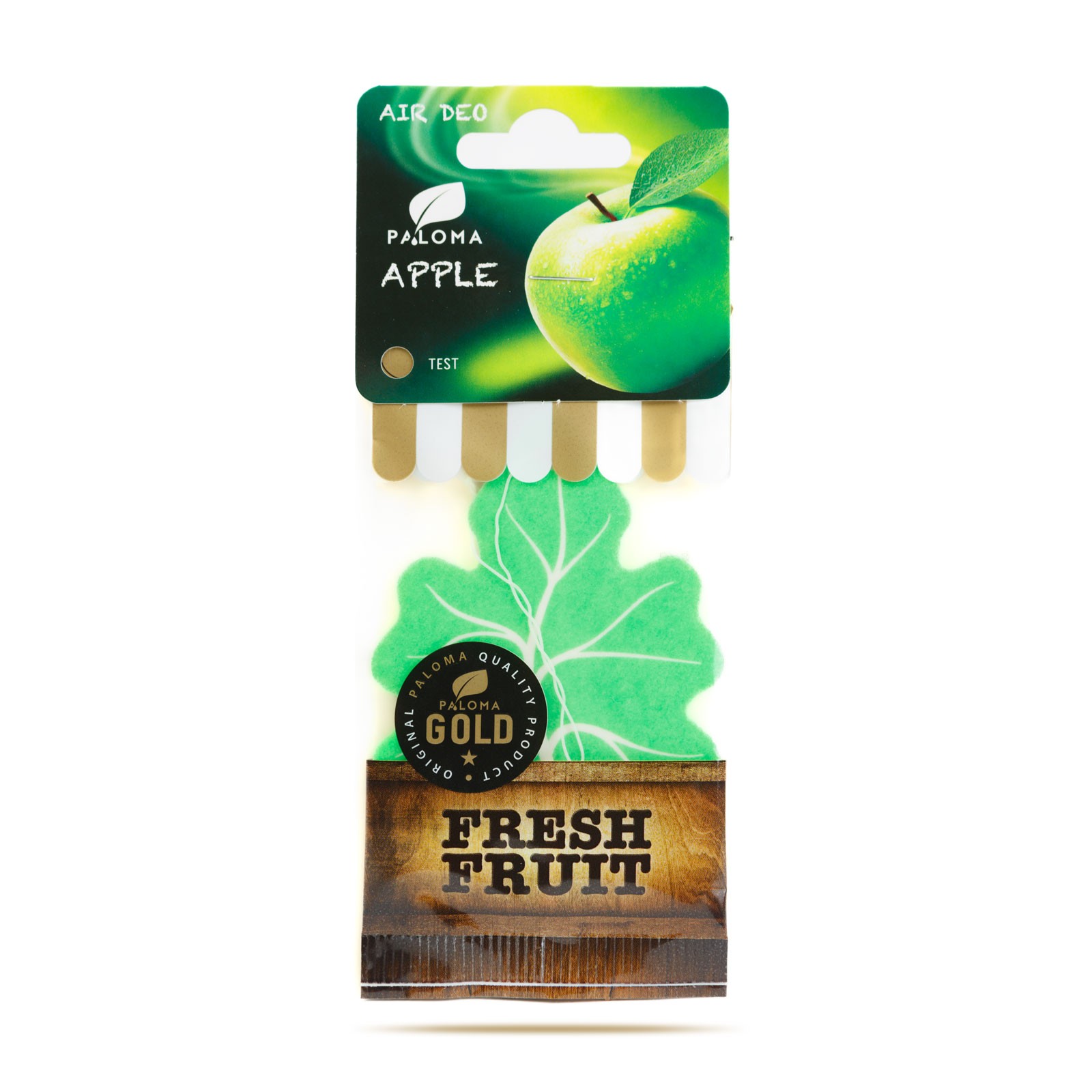 Afbeelding van Paloma Gold Fresh Fruit Apple Luchtverfrisser Auto – Hangend – Min. 2 Weken Geur – Auto & Interieur