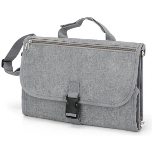 Afbeelding van Luiertas Grijs - 29 x 19 cm - Compact en Waterafstotend - Handige Verzorgingstas voor Onderweg - 1 Stuks